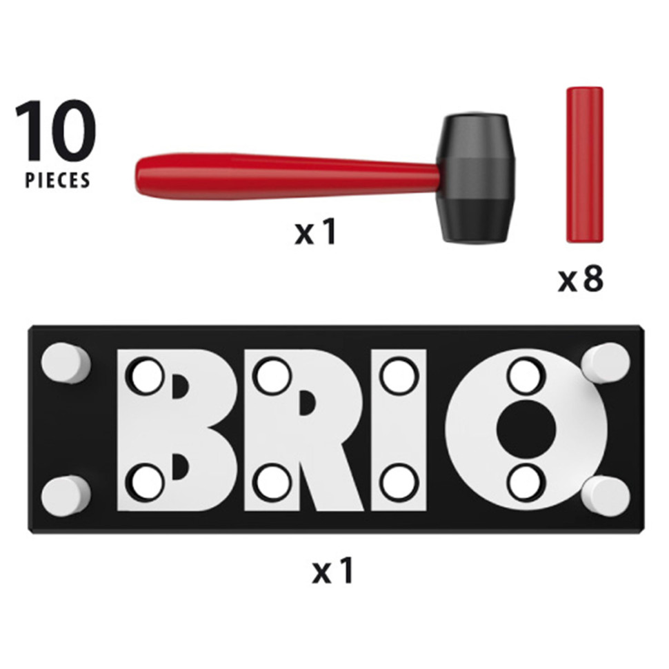 Детская игрушка-стучалка BRIO 30515-BR, черный, дерево, пластик
