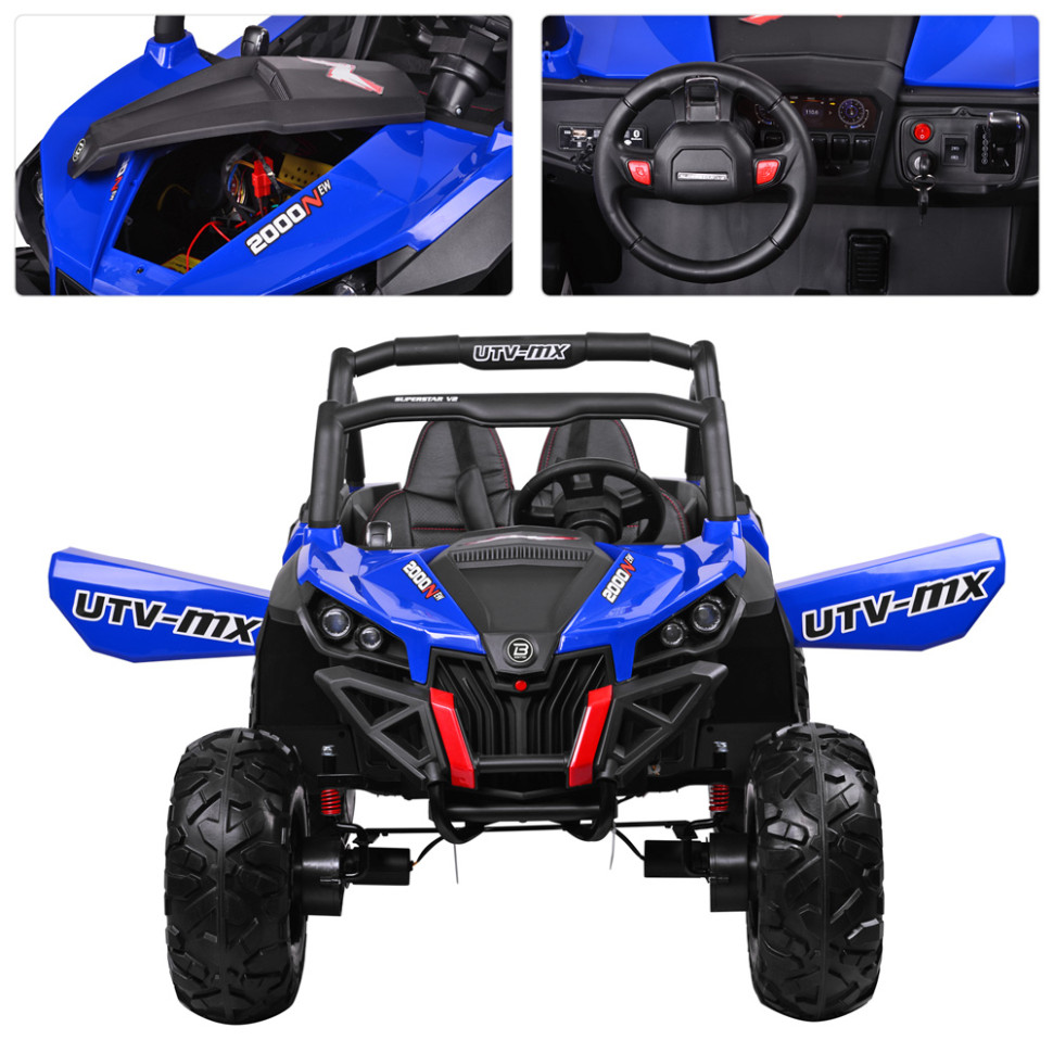 Дитячий електромобіль Джип Bambi M 3602EBLR-4 до 50 кг