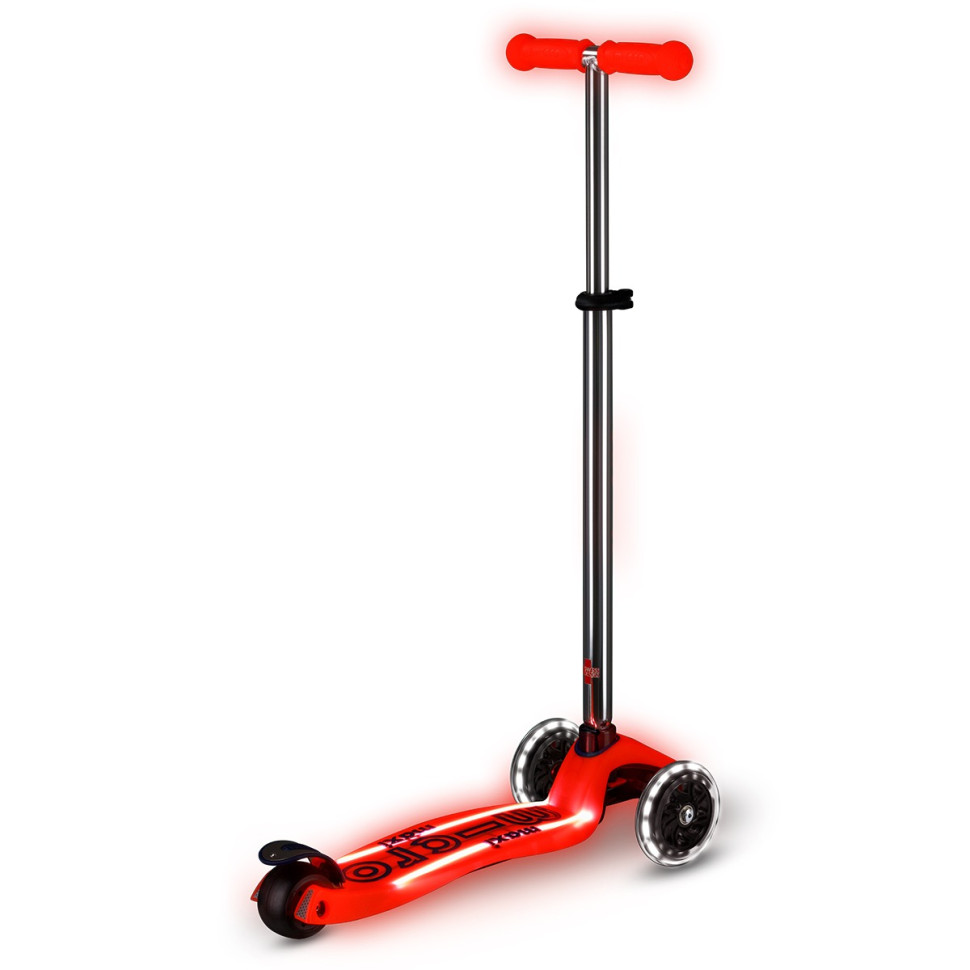 Детский трехколесный самокат Maxi Deluxe Glow LED Plus Micro MMD379 колеса с подсветкой