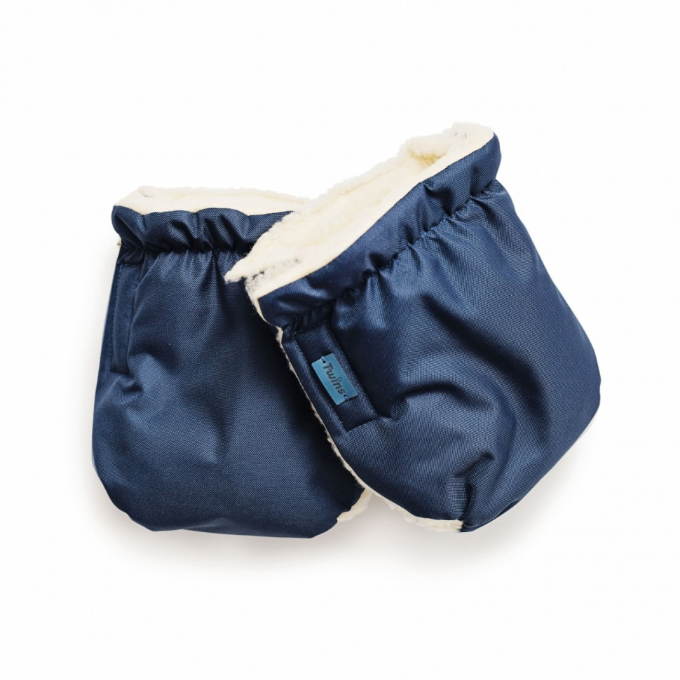 Перчатки для коляски Snow Twins 80-192-09 меховые, синий