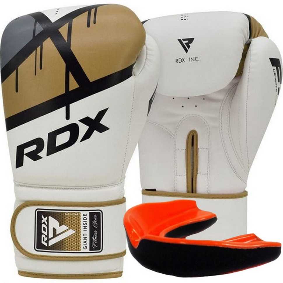 Боксерские перчатки F7 Ego RDX Inc Limited BGR-F7GL-16oz, Golden 16 унций (капа в комплекте)