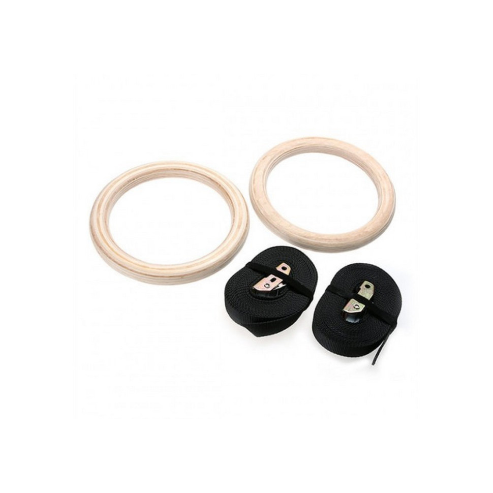 Кольца для кроссфита EasyFit EF-1553B, деревянные