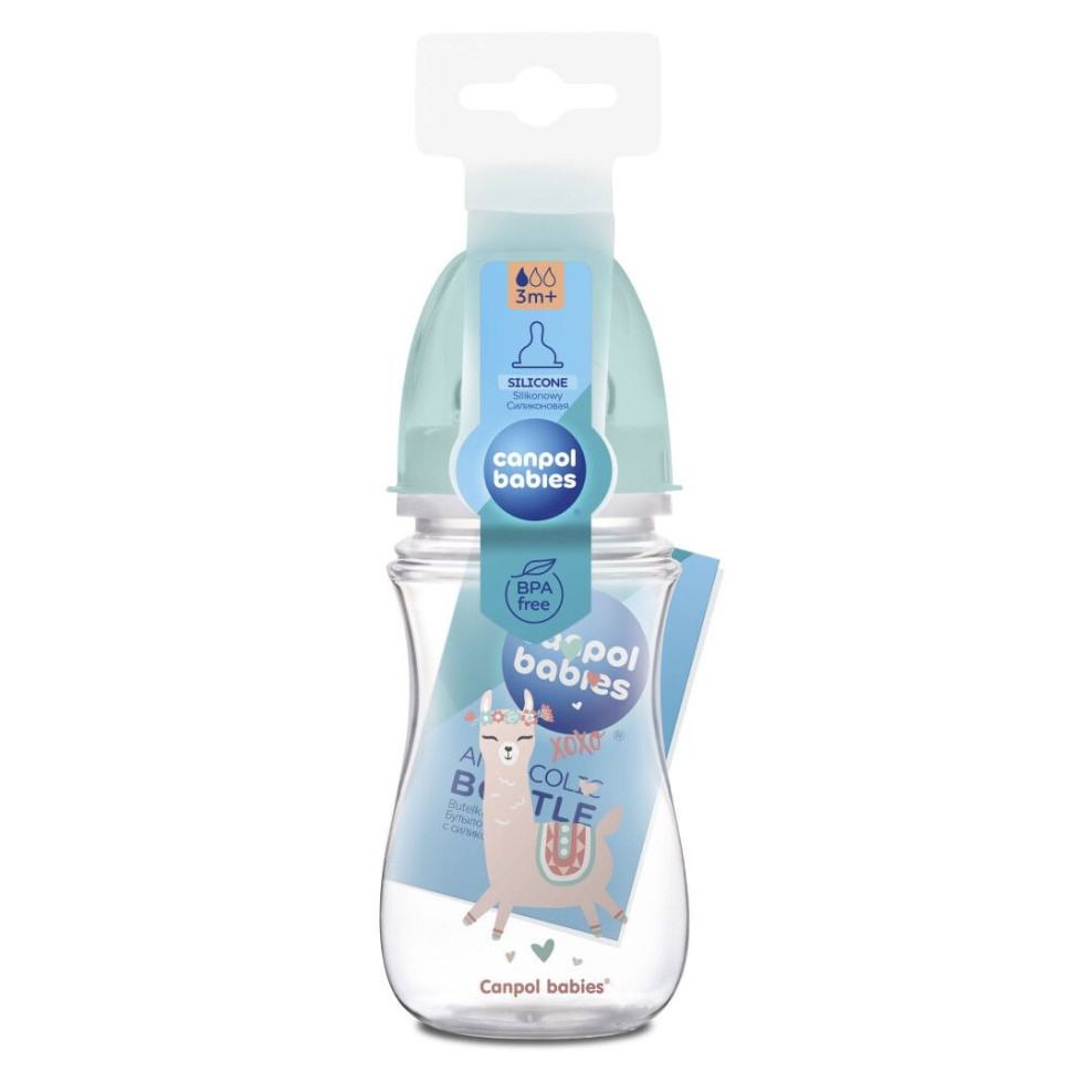 Пляшка антиколікова Easystart Canpol babies 35/222_gre з широким отвором, 300 мл