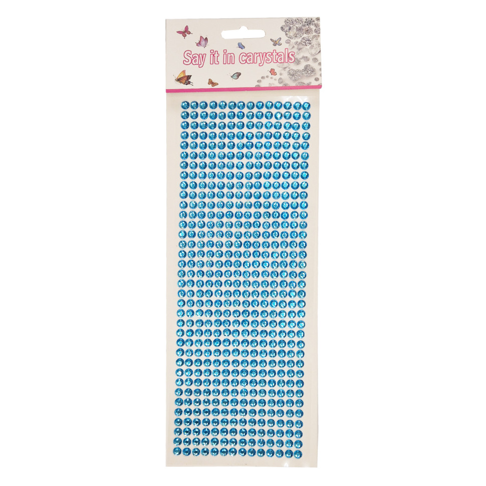 Наклейки декоративні Bambi XY-004(LIght-Blue) на планшеті 504 шт