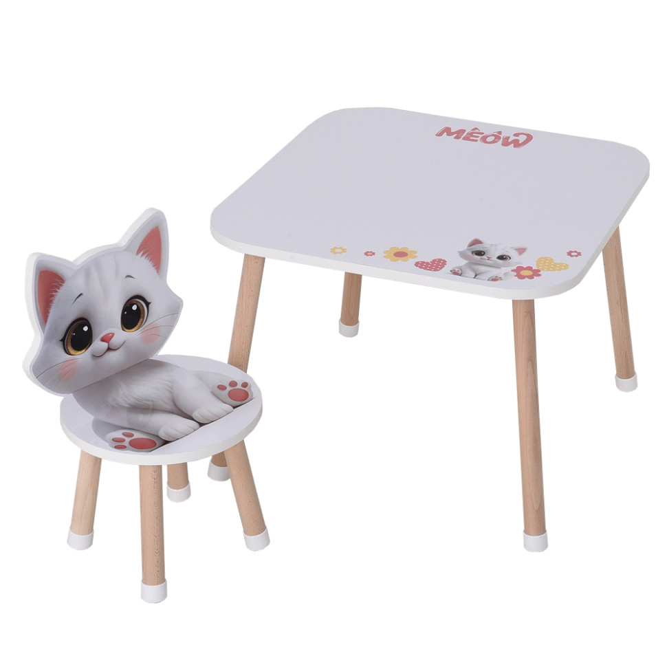 Дерев'яний дитячий столик Bambi M 502-2 зі стільчиком