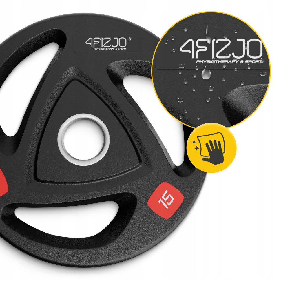 Диск олимпийский 4FIZJO P-5905973401272 прорезиненный 2 x 15 кг 51 мм