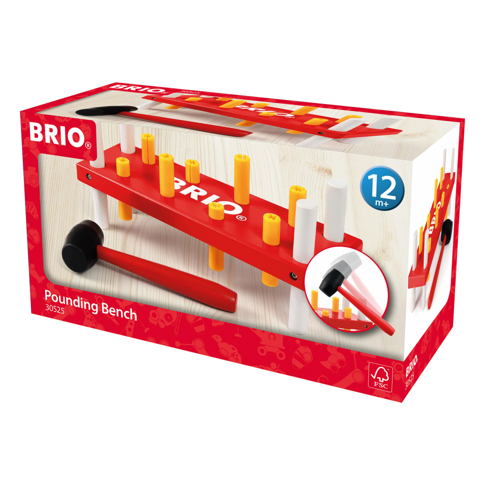 Детская игрушка-стучалка BRIO 30525-BR, красный, дерево, пластик