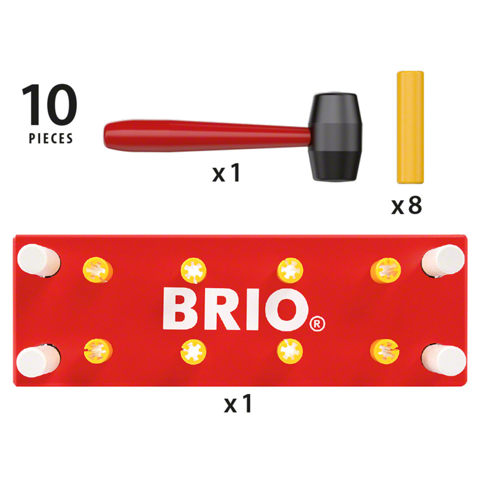 Детская игрушка-стучалка BRIO 30525-BR, красный, дерево, пластик
