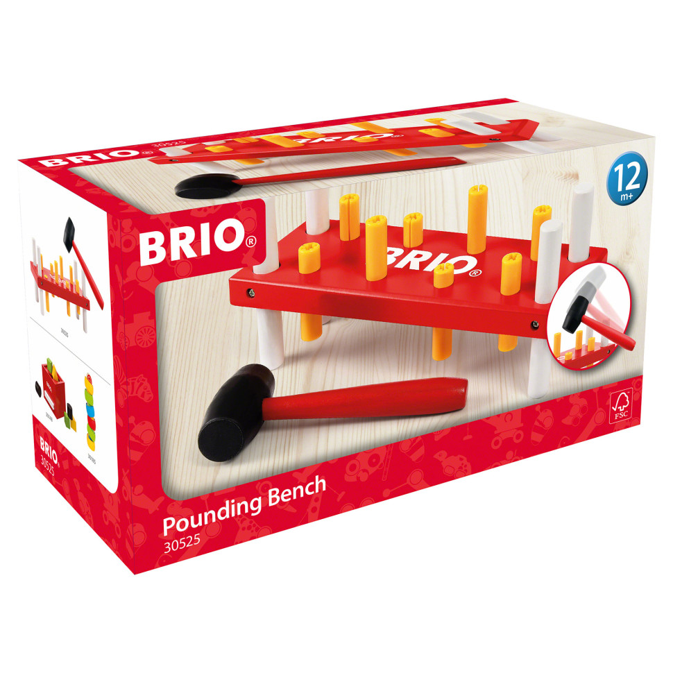Детская игрушка-стучалка BRIO 30525-BR, красный, дерево, пластик