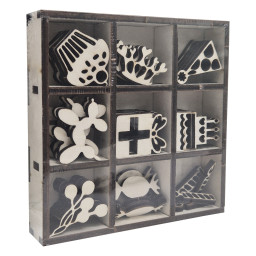 Набор фигурок для творчества "День рождения" Bambi NF-DR деревянные, 45 шт