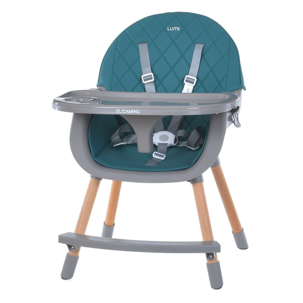 Стільчик для годування EL CAMINO ME 1111 LUMI Teal екошкіра
