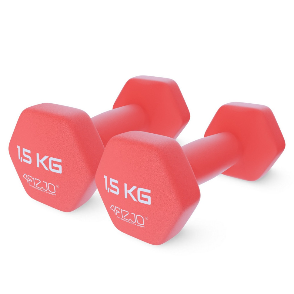 Гантели виниловые Classic 4FIZJO P-5907739311962 красный 2 x 1.5 кг