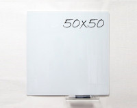 Доска магнитно-маркерная стекляная GL5050WT, 50x50*                                                           