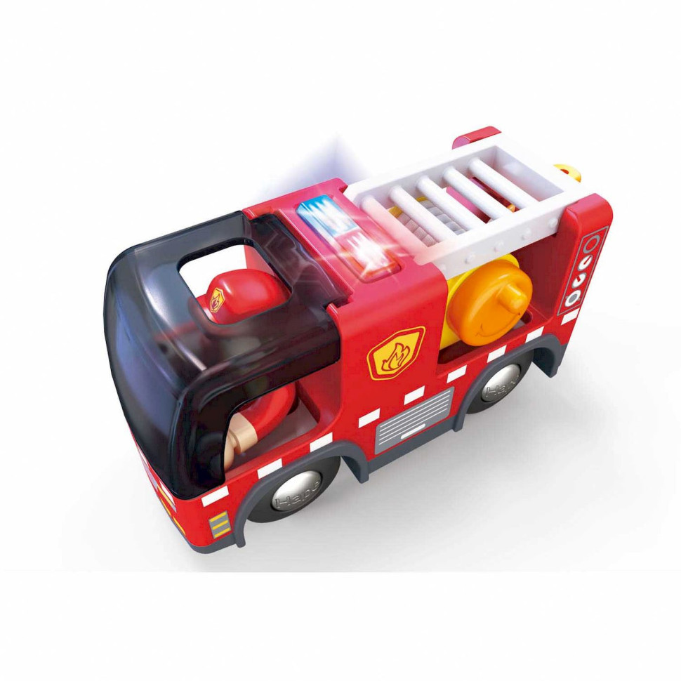 Игрушечный пожарный автомобиль Hape E3737 с сиреной