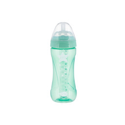 Детская бутылочка Nuvita 6052 Mimic Cool 330мл 4+ Антиколиковая зеленая NV6052GREEN