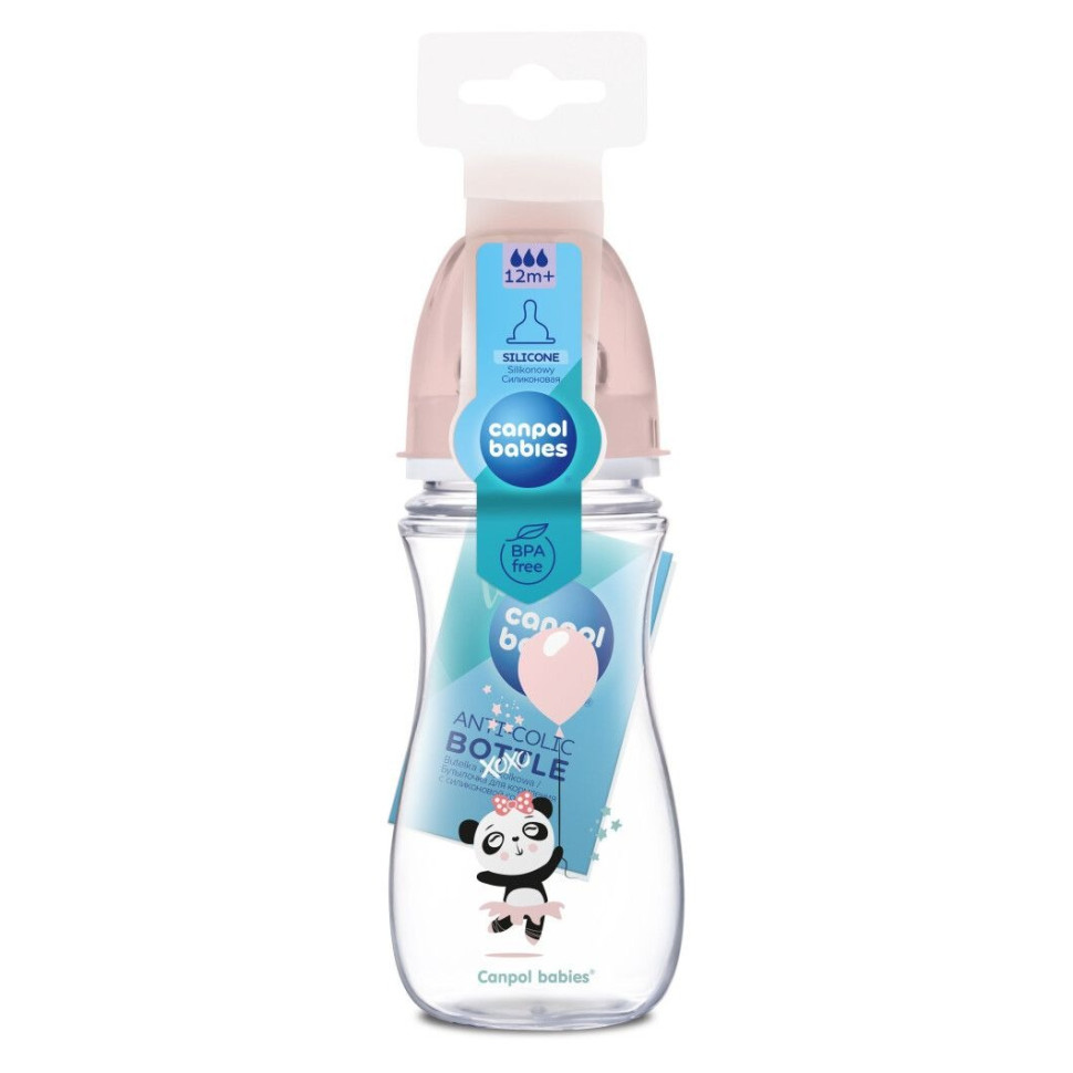 Бутылка антиколиковая Easystart Canpol babies 35/222_pin с широким отверстием, 300 мл