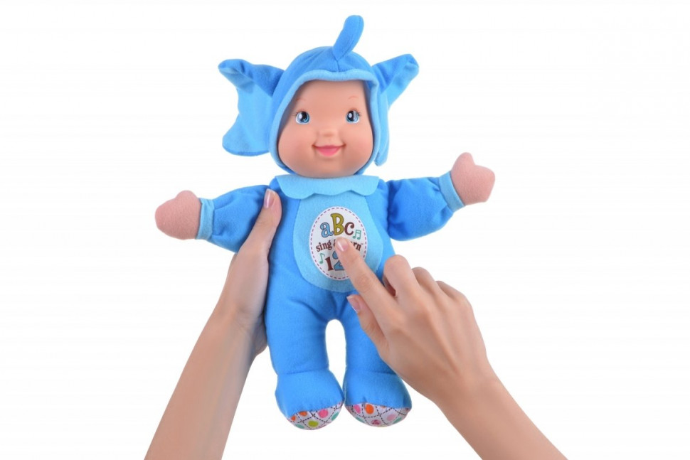 М'які ляльки м'яконабивні Baby's First Sing and Learn Співай та Навчайся(блакитне слоненятко) 21180-1