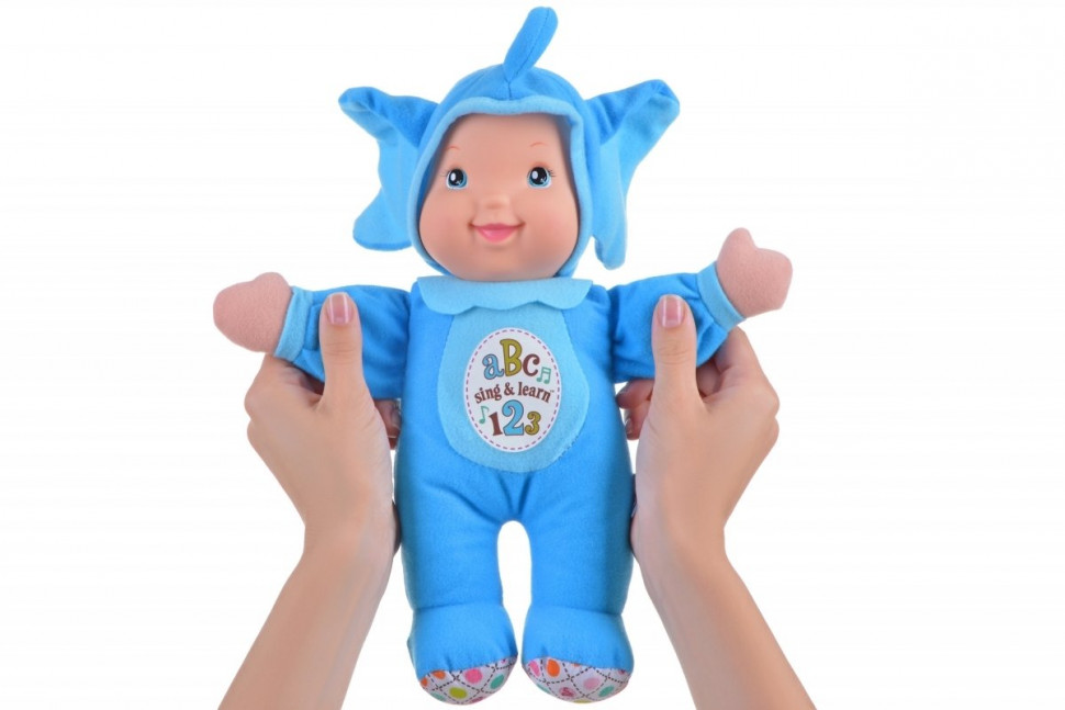 М'які ляльки м'яконабивні Baby's First Sing and Learn Співай та Навчайся(блакитне слоненятко) 21180-1