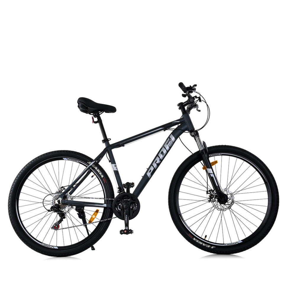Велосипед PROF1 MTB2903-5, 29 дюймов, алюм.рама 19 Shimano 21SP серо-черный