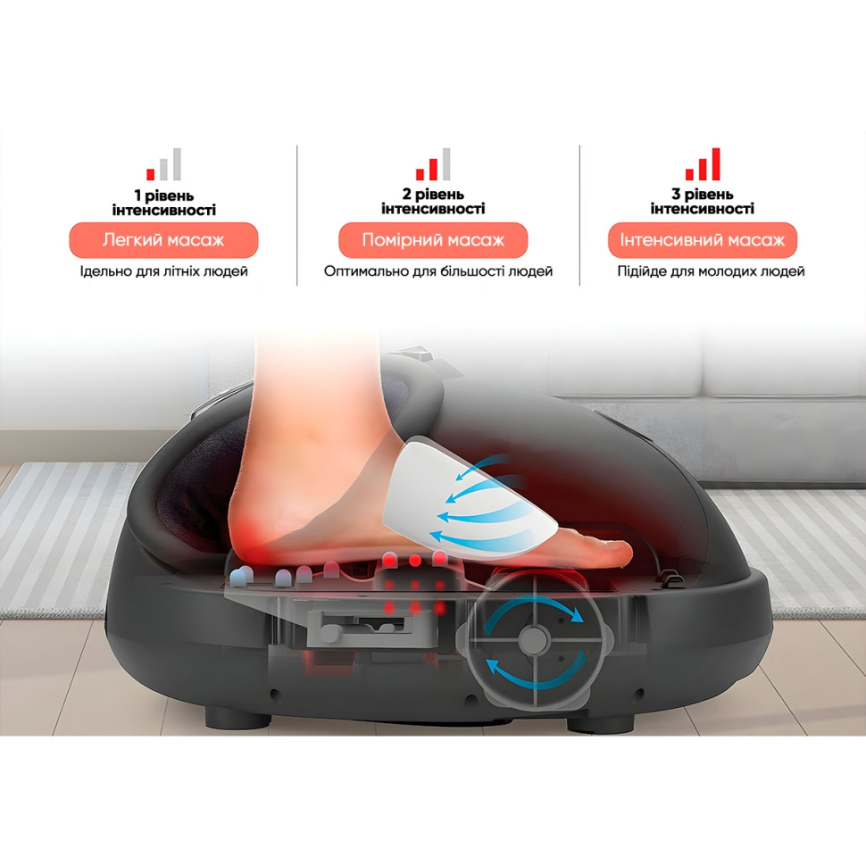 Лимфодренажный массажер для ног EasyFit EF-2300 черный