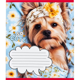 Тетрадь ученическая "Щенята" Leader 012-270195K-1 в клетку, 12 листов Тетрадь ученическая "Щенята" Leader 012-270195K-1 в клетку, 12 листов