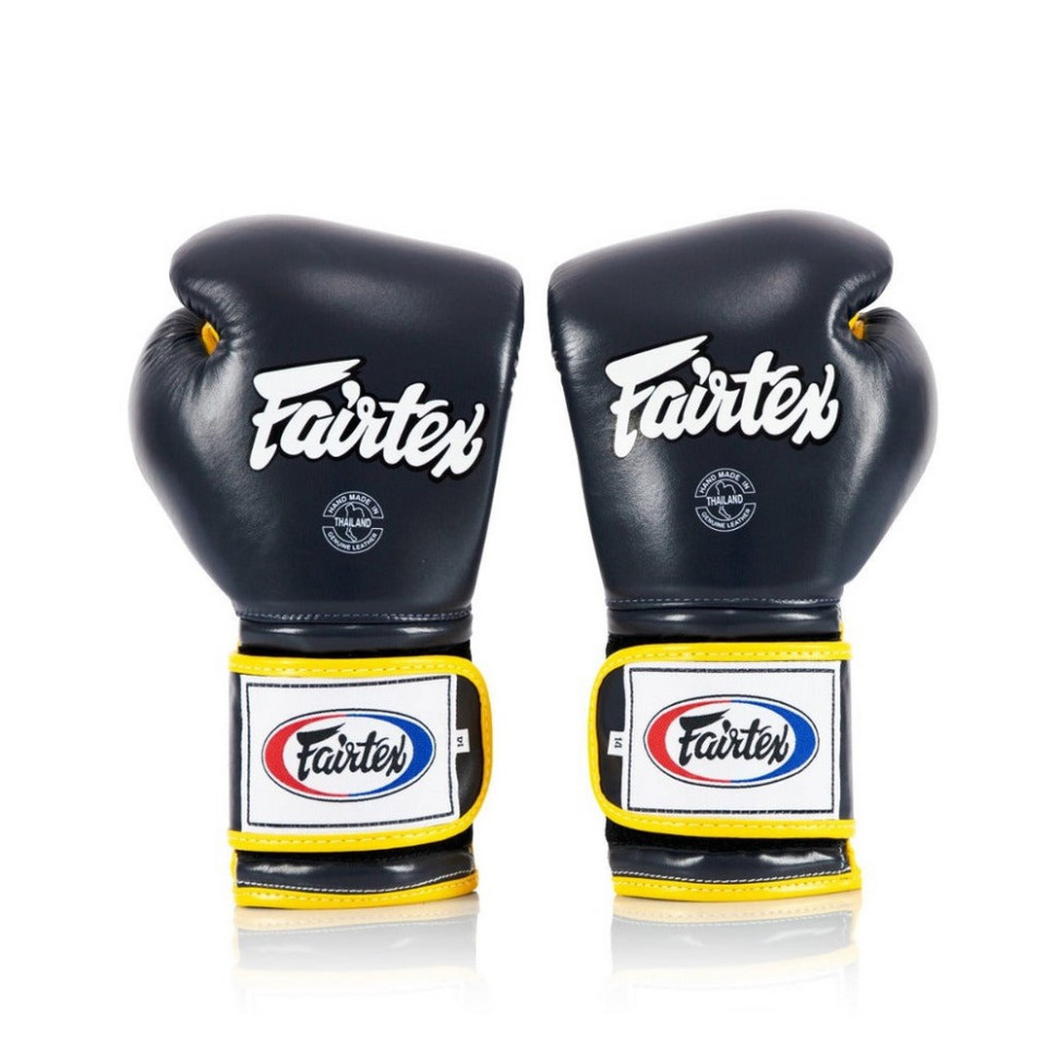 Боксерские перчатки BGV9 Mexican Fairtex BGV9_Mexican_18oz_Blue/Y 18 унций (бинты в комплекте)
