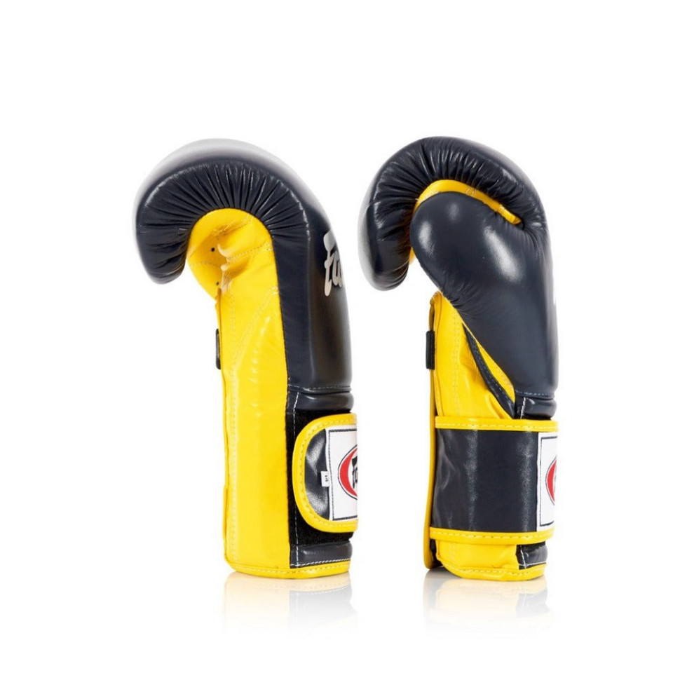Боксерские перчатки BGV9 Mexican Fairtex BGV9_Mexican_18oz_Blue/Y 18 унций (бинты в комплекте)