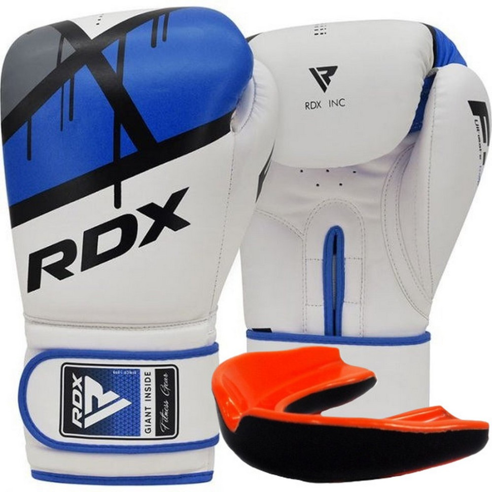 Боксерские перчатки F7 Ego RDX Inc Limited BGR-F7U-16oz, Blue 16 унций (капа в комплекте)