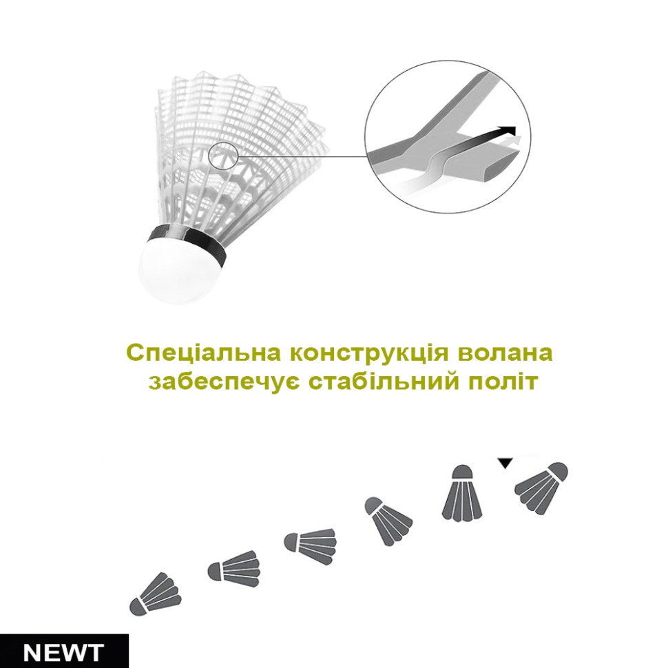 Набор нейлоновых воланов для бадминтона 