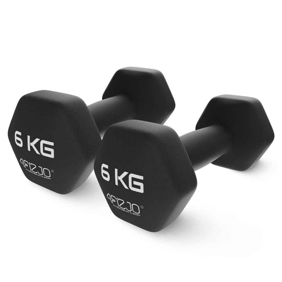 Гантелі вінілові Classic 4FIZJO P-5905973403191 чорний 2 x 6 кг