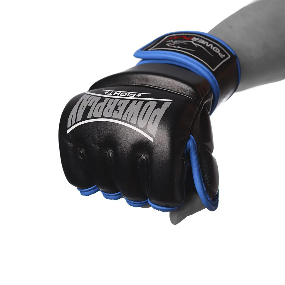Перчатки для MMA PowerPlay PP_3058_L_Black/Blue, Черно-Синие L