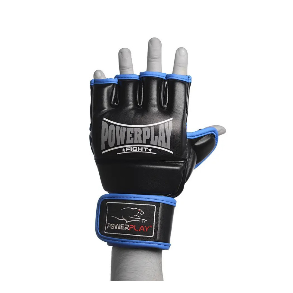 Перчатки для MMA PowerPlay PP_3058_L_Black/Blue, Черно-Синие L