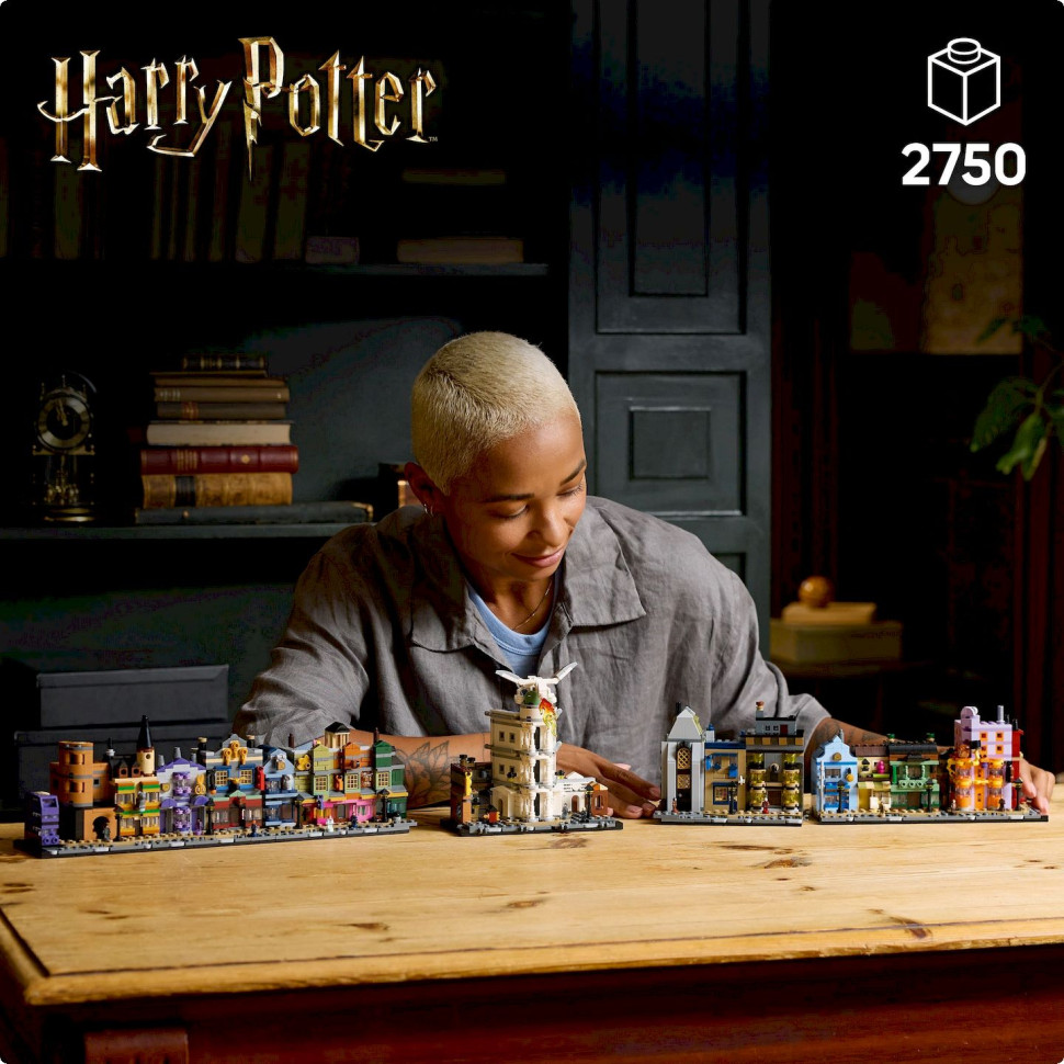 Конструктор LEGO Harry Potter Алея Діаґон. Чаклунські крамниці 76444, 2750 деталей