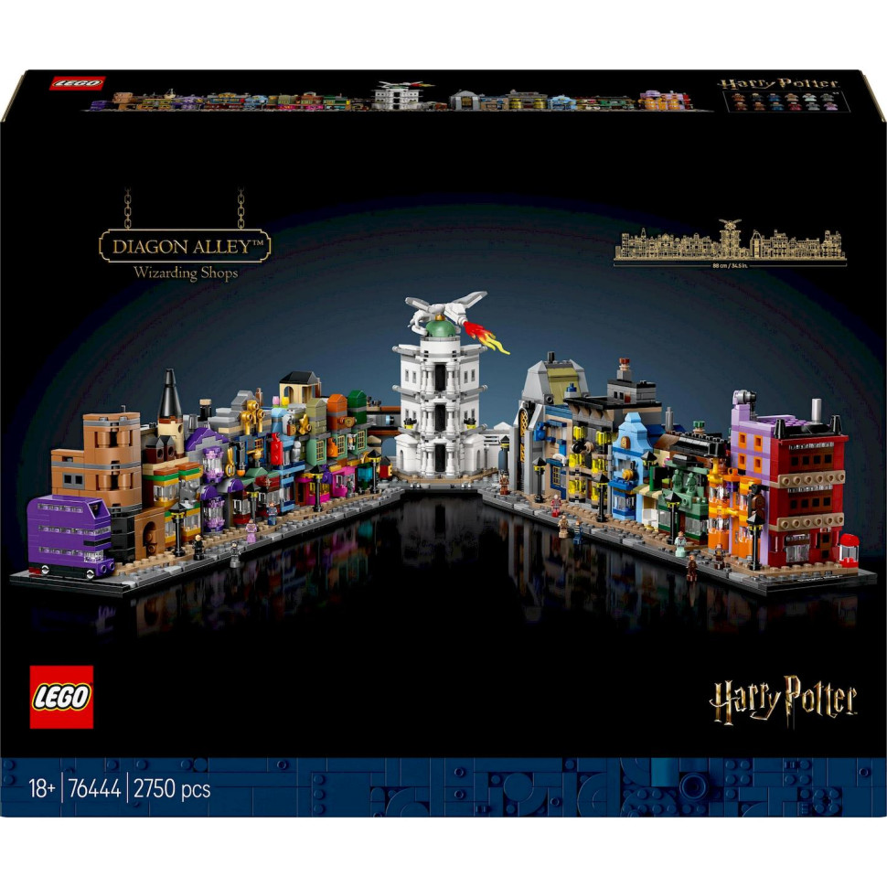Конструктор LEGO Harry Potter Алея Діаґон. Чаклунські крамниці 76444, 2750 деталей