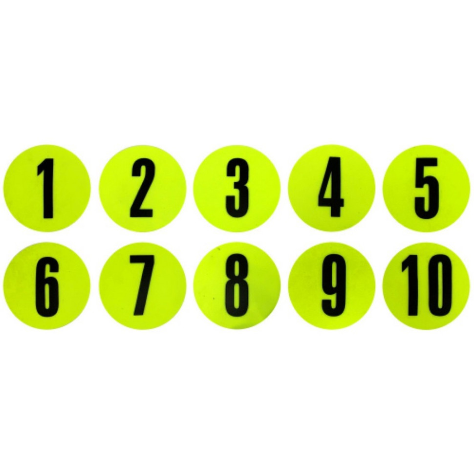 Набор фишек с цифрами Flat Number Marker Meta 2002005004, 10 шт