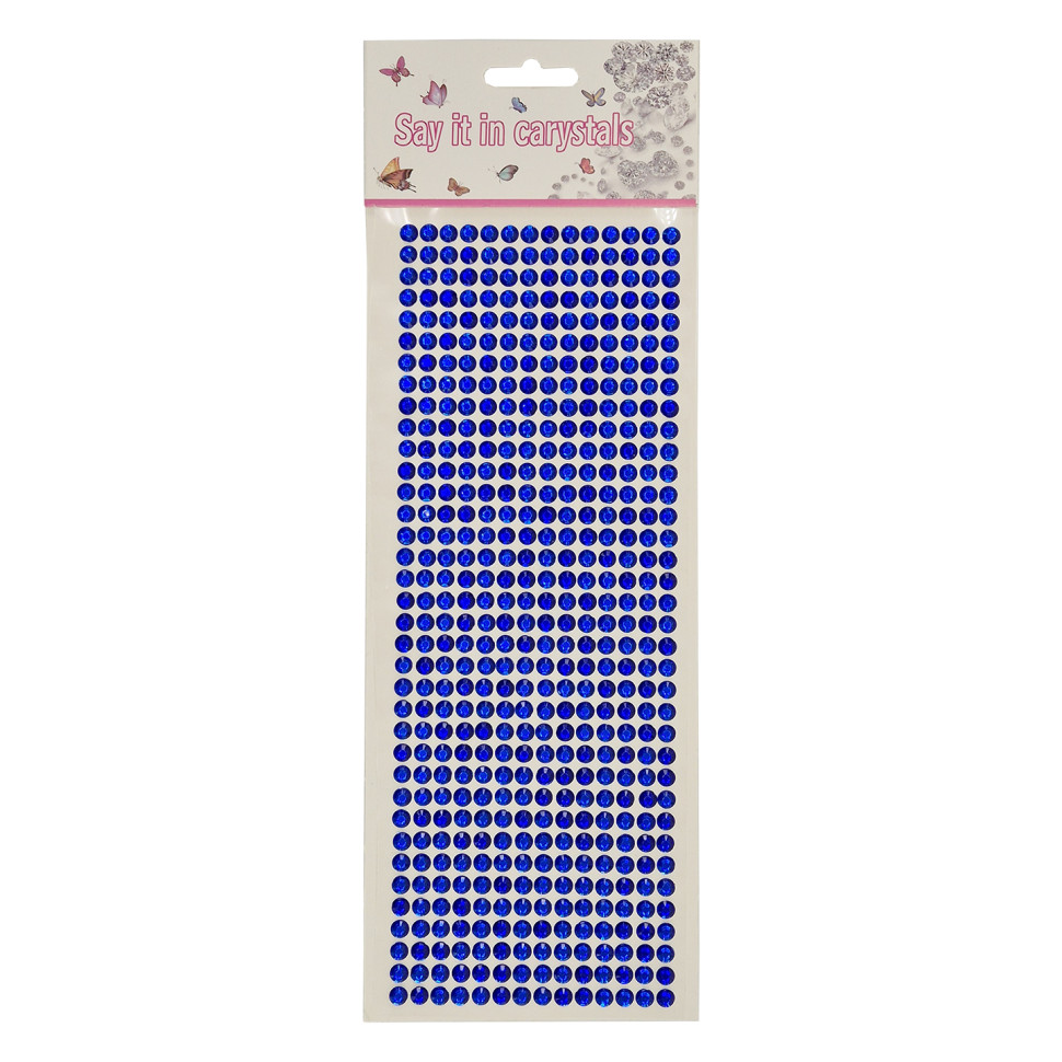 Наклейки декоративные Bambi XY-004(Blue) на планшетке 504 шт