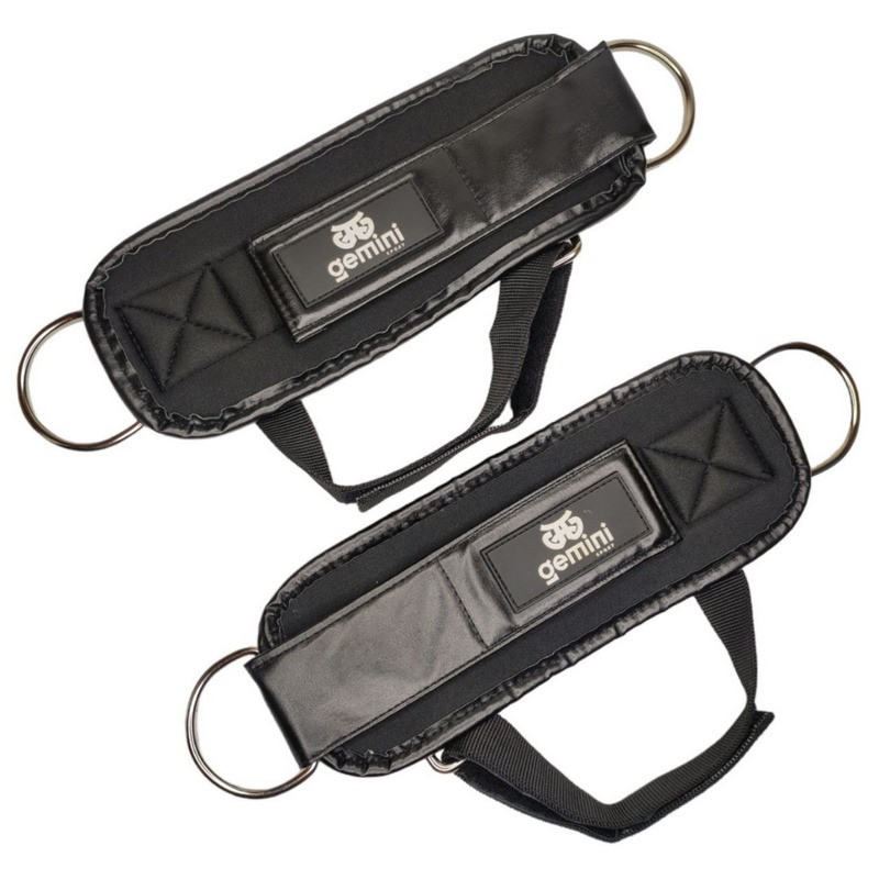 Манжети для тяги на ноги з п'ятою Gemini Sport TQ-65 чорний 2 штуки