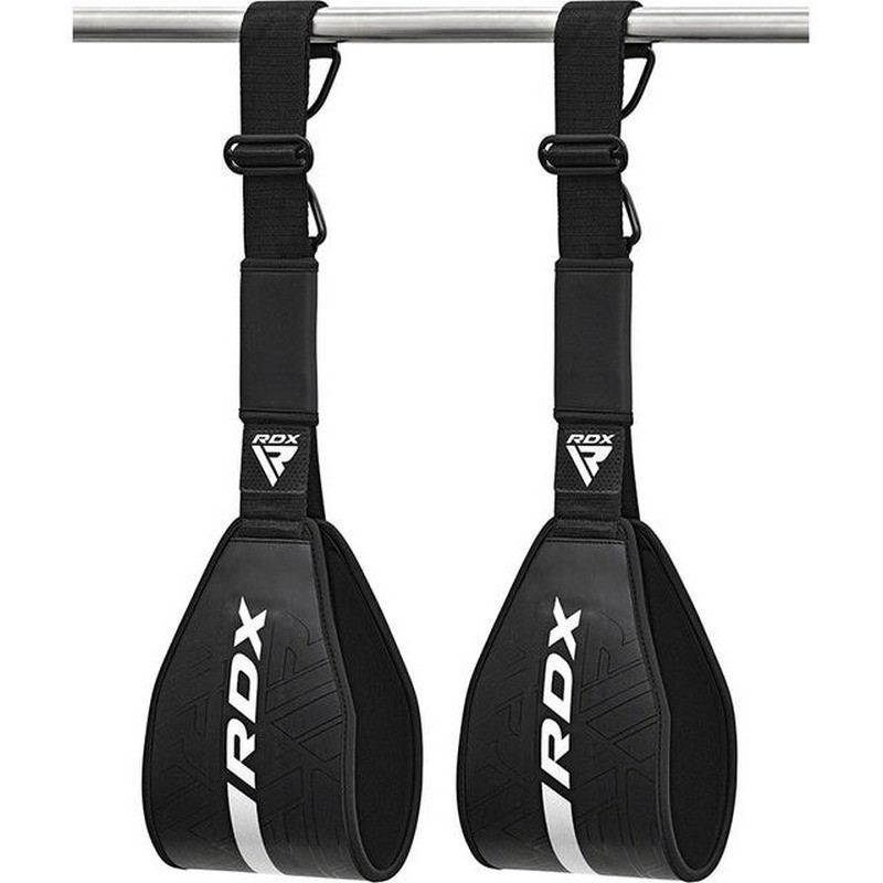 Петли подвесные Береша F6 KARA Gym Workout Abs Straps RDX Inc Limited GAC-F6MW Black/White