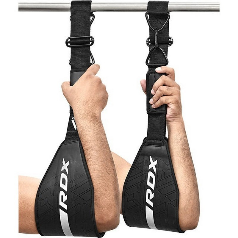 Петли подвесные Береша F6 KARA Gym Workout Abs Straps RDX Inc Limited GAC-F6MW Black/White