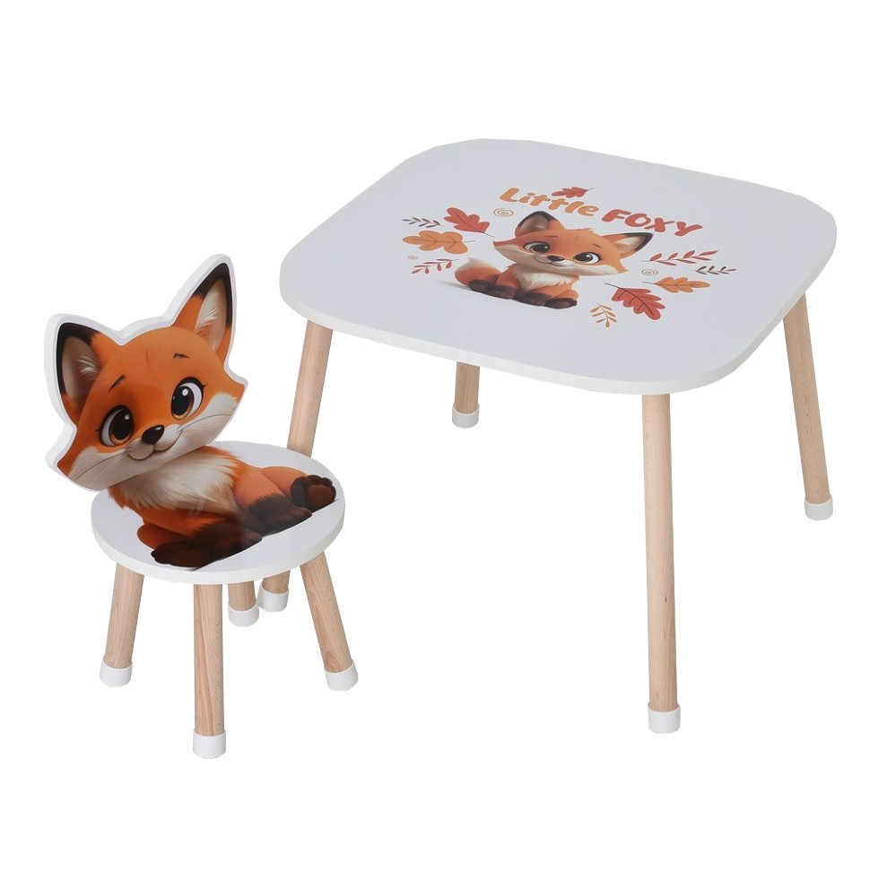 Деревянный детский столик Bambi M 502-4 со стульчиком