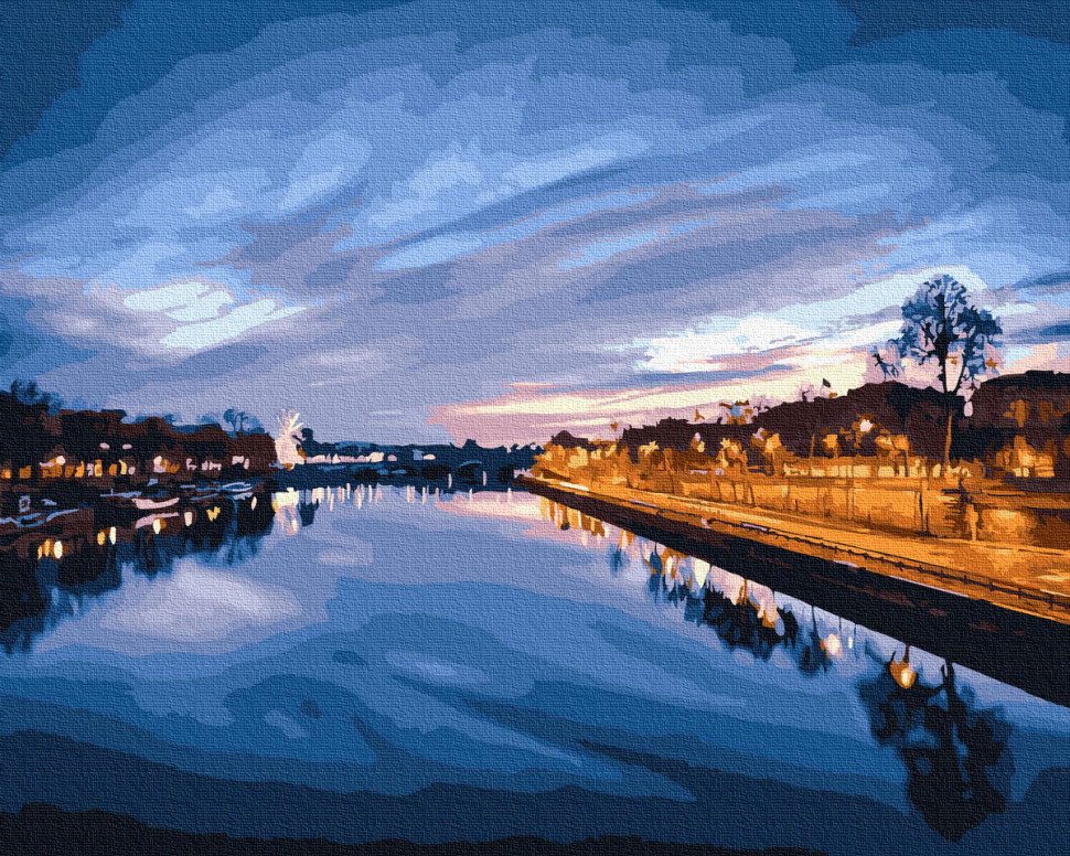 Картина за номерами Brushme "Вид на нічну ріку" GX23841 по цене 240 грн.