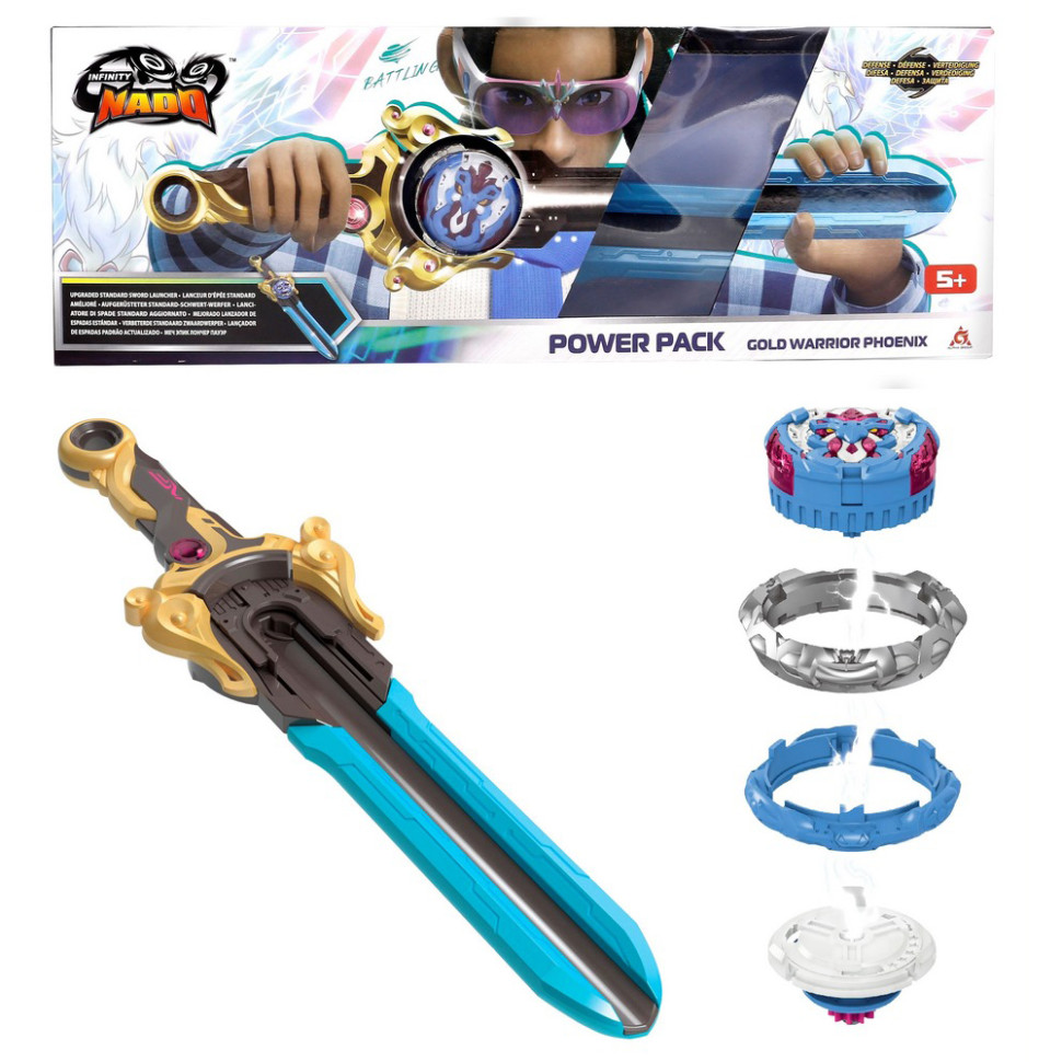 Ігровий набір із дзиґою VI Power Pack Золотий Воїн Фенікс (Gold Warrior Phoenix) Infinity Nado EU654115