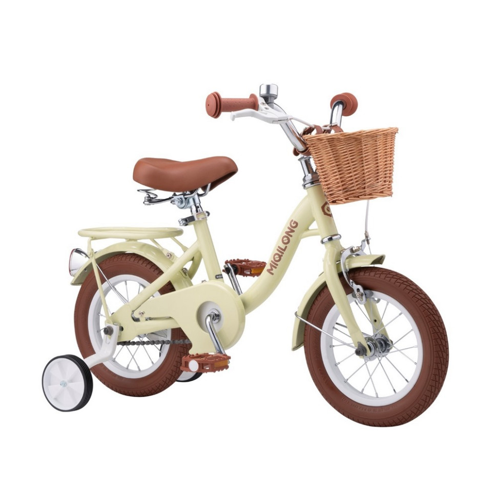 Детский велосипед Miqilong RBB-LS12-BEIGE бежевый 12 дюймов