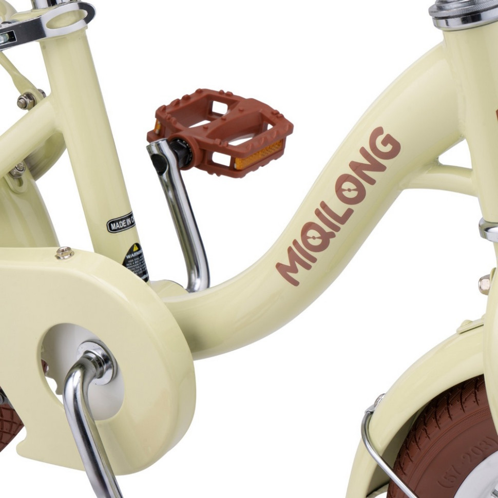 Детский велосипед Miqilong RBB-LS12-BEIGE бежевый 12 дюймов
