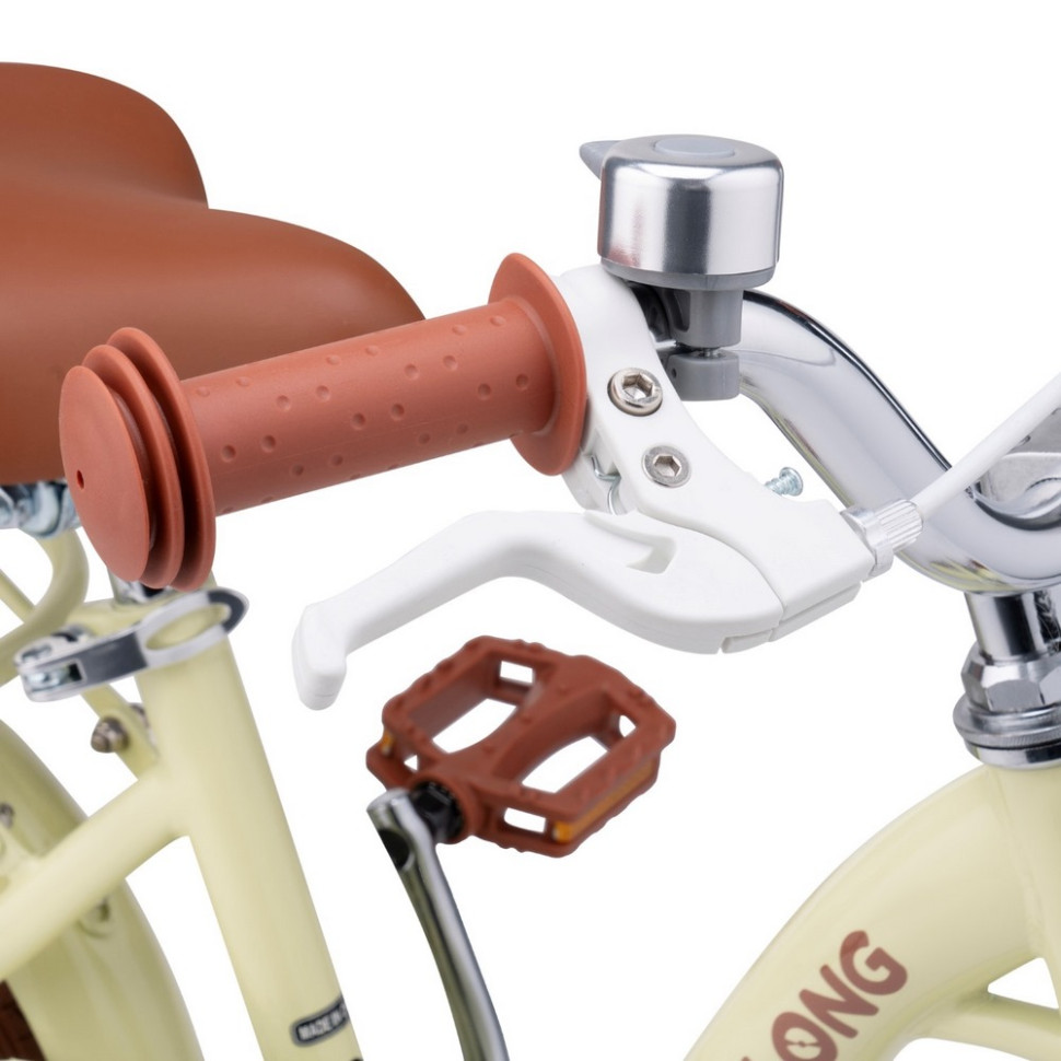 Детский велосипед Miqilong RBB-LS12-BEIGE бежевый 12 дюймов