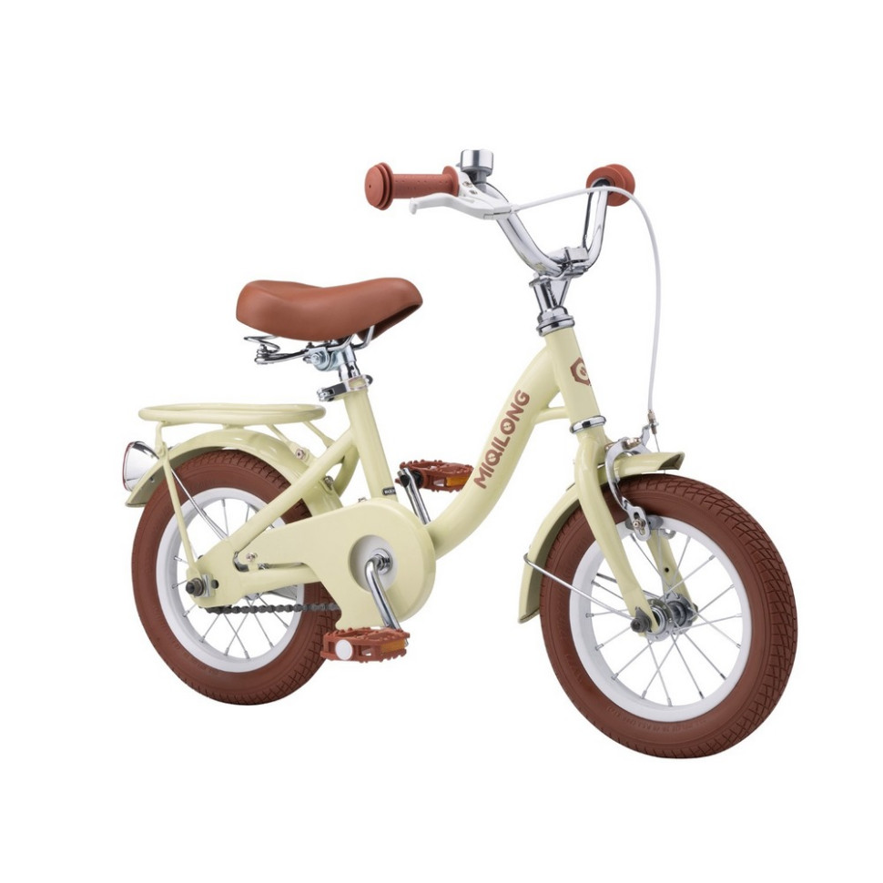 Детский велосипед Miqilong RBB-LS12-BEIGE бежевый 12 дюймов