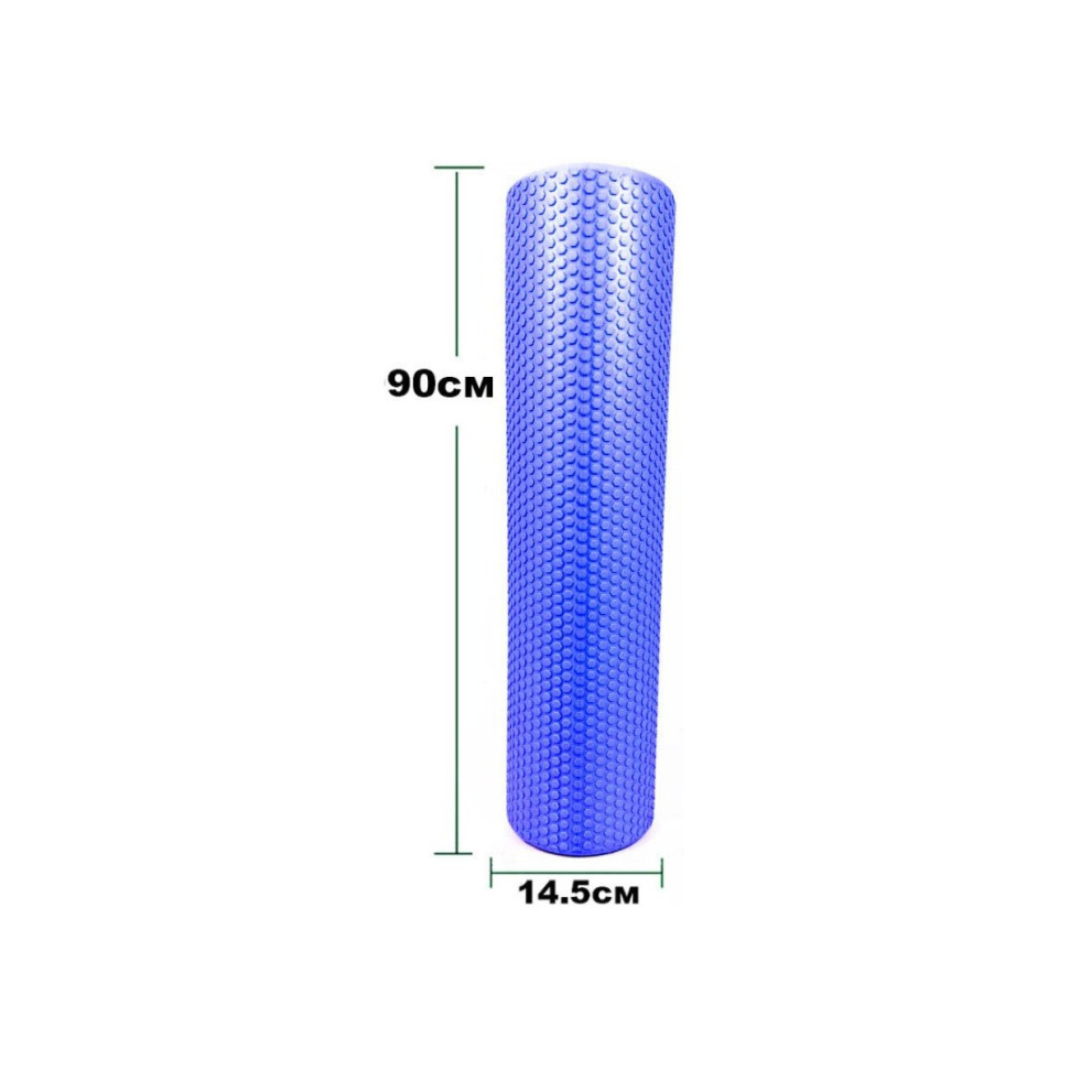 Масажний ролик Foam Roller EasyFit EF-2034-BL 90 см синій