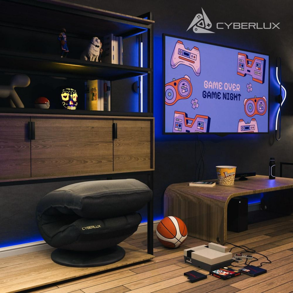 Геймерське крісло Cyberlux GM-03 B, Fabric Black, до 140 кг