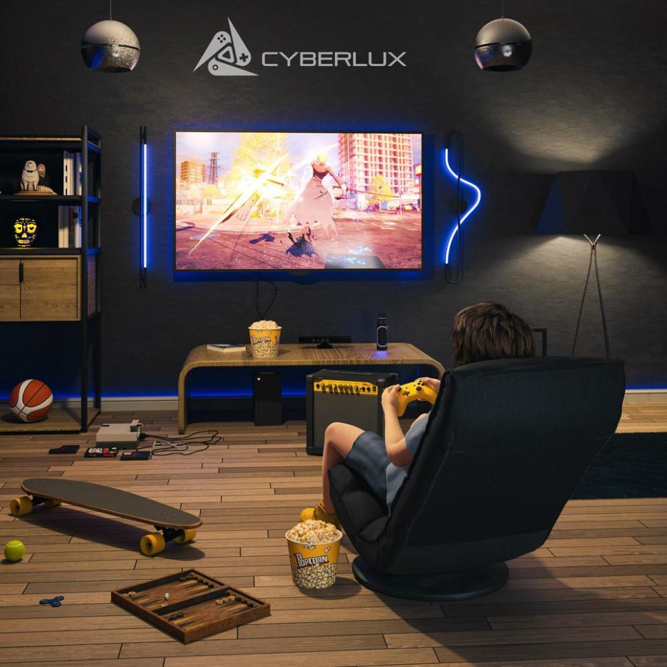 Геймерське крісло Cyberlux GM-03 B, Fabric Black, до 140 кг
