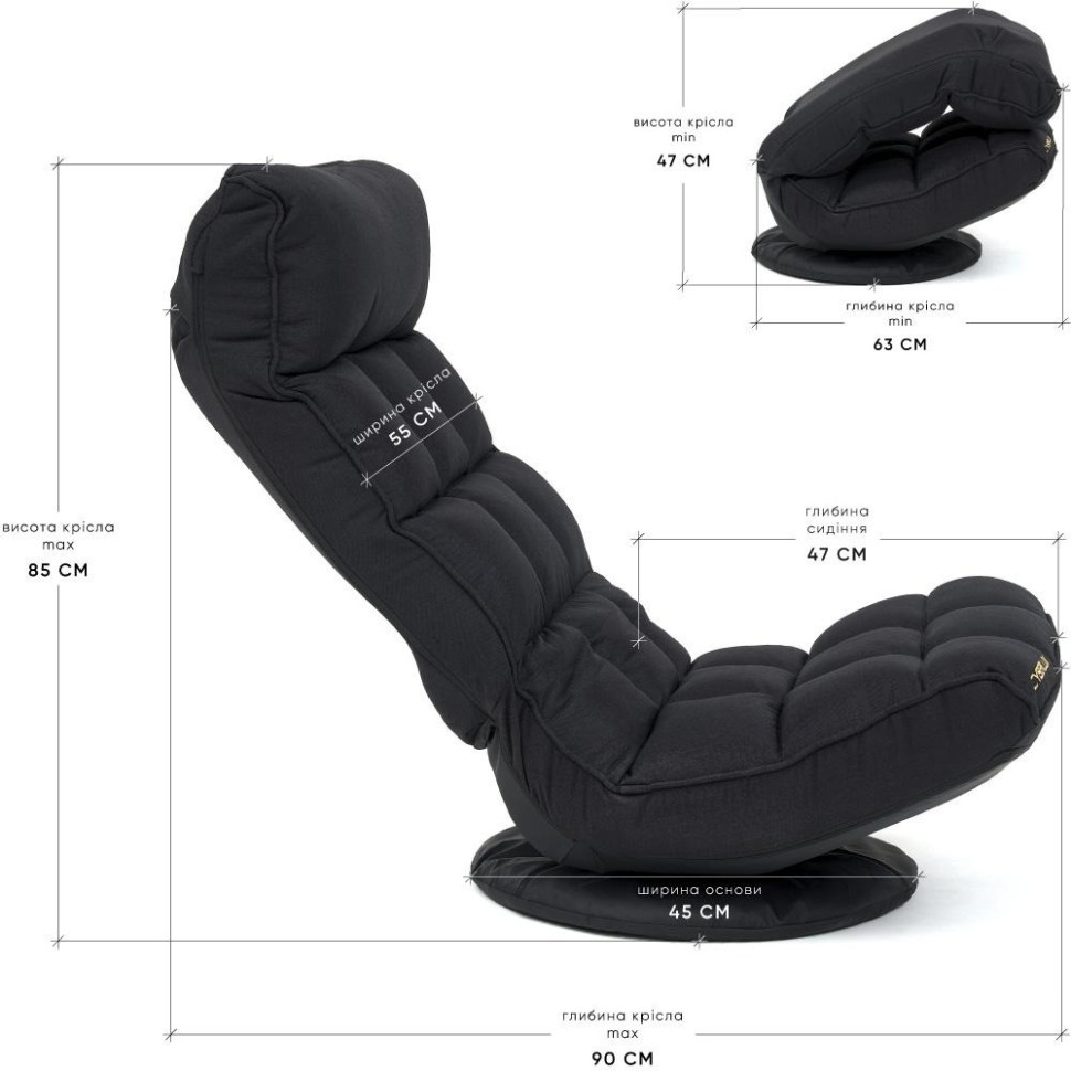 Геймерське крісло Cyberlux GM-03 B, Fabric Black, до 140 кг
